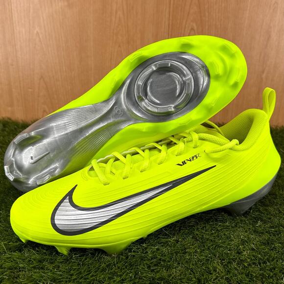 Nike Vapor Speed 3 Volt Metallic Silver Football Cleats IQ5164-700 Men\'s Size 14